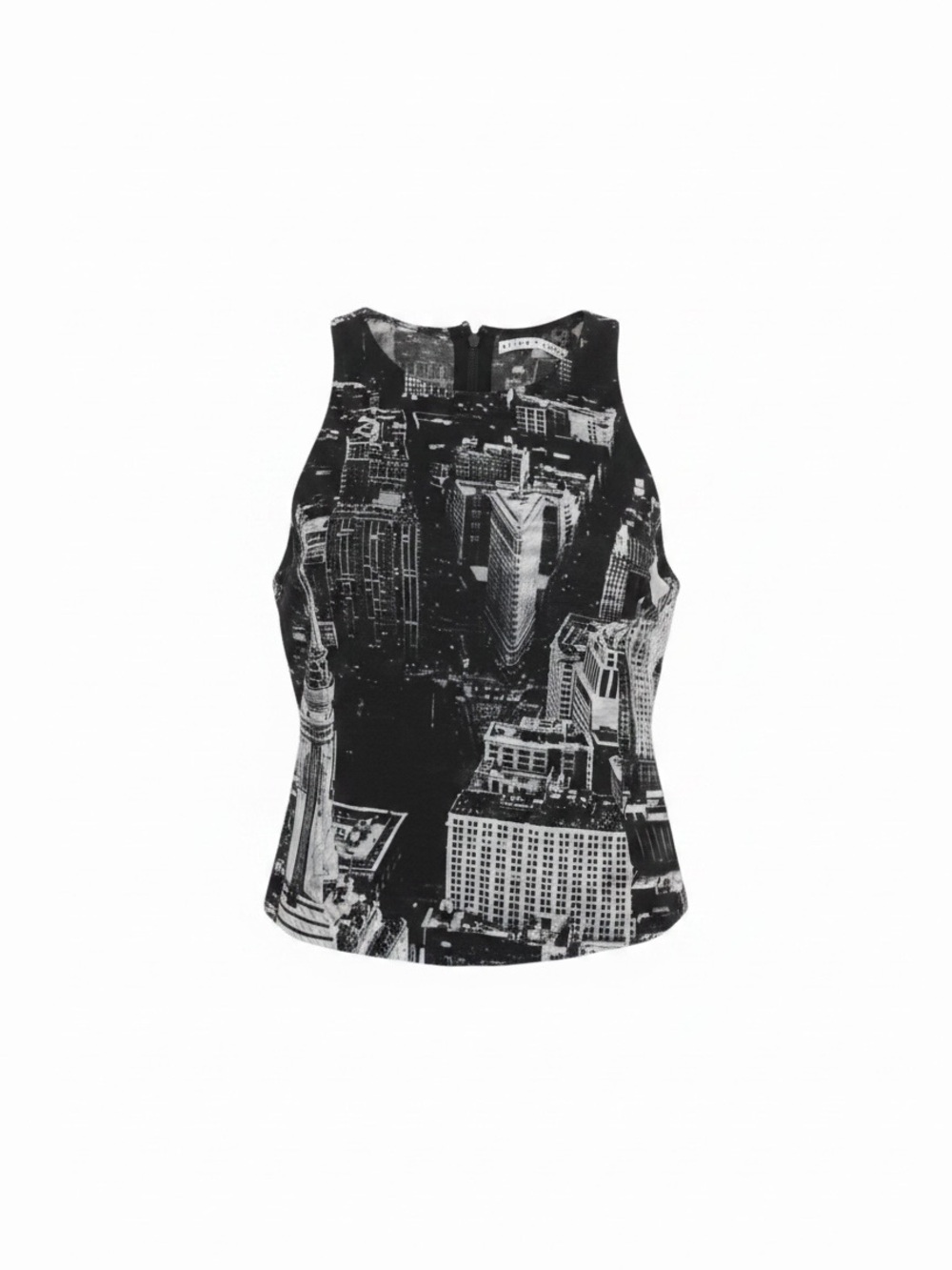 Alice + Olivia NYC Skyline Graphic Crop Tank | SIZE M | Like New - Picture 3 of 7